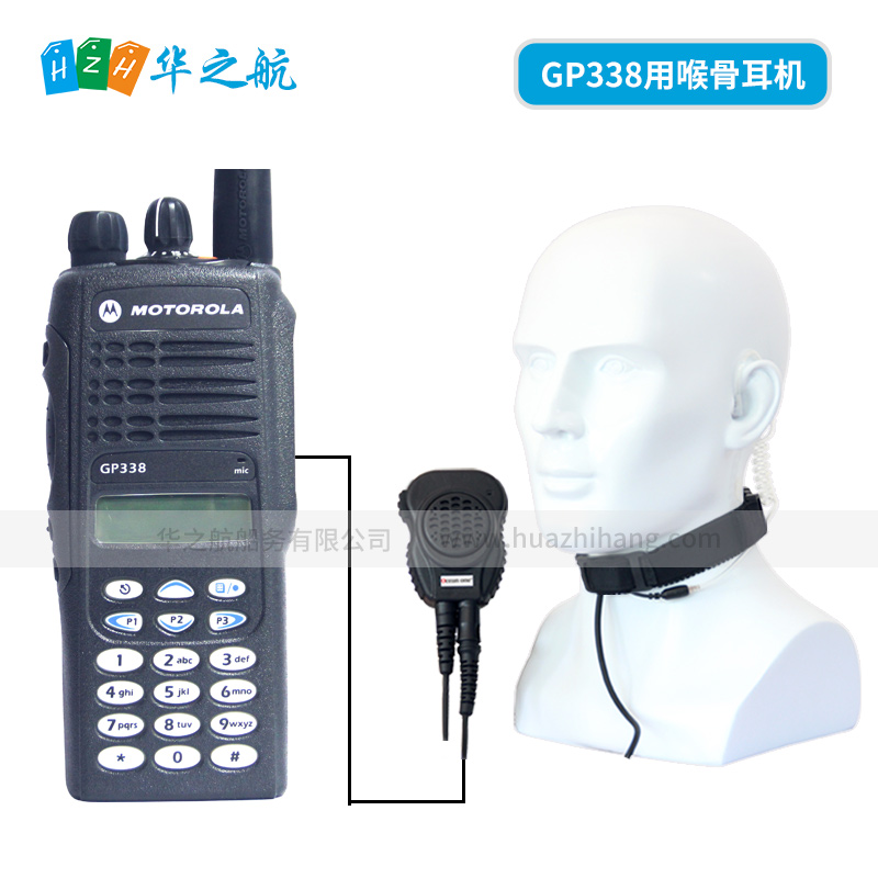 摩托罗拉对讲机耳麦GP338对讲机喉骨耳机OC-Headset-T88M