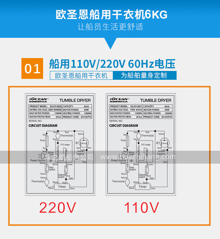 6.0KG 滚筒干衣机