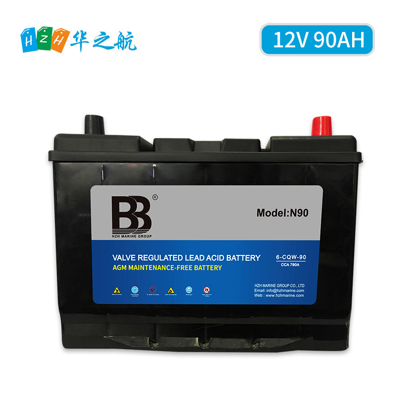 12V 90AH BB船用免维护阀控式密封铅酸蓄电池